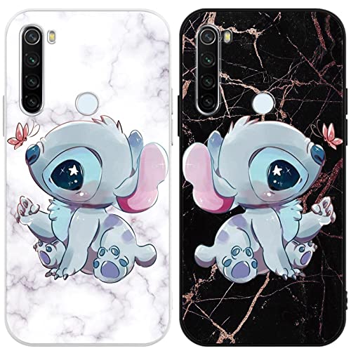 Omyzo [2 Stück] Schutzhülle für Xiaomi Redmi Note 8T Hülle 6,3",Karikatur Anime Case mit Niedlich Muster Design Cover Weiche Stoßfest TPU Silikon Handyhülle für Redmi Note 8T von Omyzo