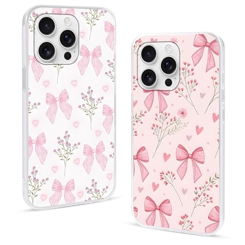 Omyzo 2 Stück Transparent Handyhülle für Xiaomi Redmi Note 12 5G 6,67" Hülle, Rosa Blume Muster Frauen Mädchen Case Weich Durchsichtig Silikon TPU Schutzhülle für Redmi Note 12 5G von Omyzo