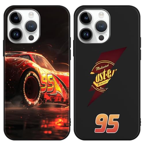 Omyzo Cartoon Handyhülle für Samsung Galaxy A55 5G 6.6" Hülle, Anime Kawaii Cars 95 Motiv Design mit Weiche Silikon Stoßfest TPU Sanft Kratzfest Bumper Case, Cars von Omyzo