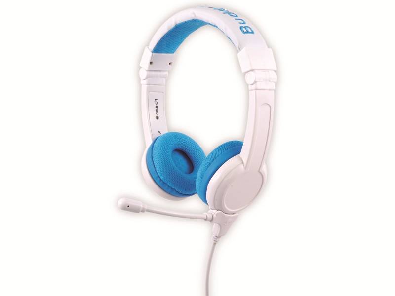 ONANOFF On-Ear Kopfhörer BuddyPhones School+, für Kinder, weiß/blau von Onanoff