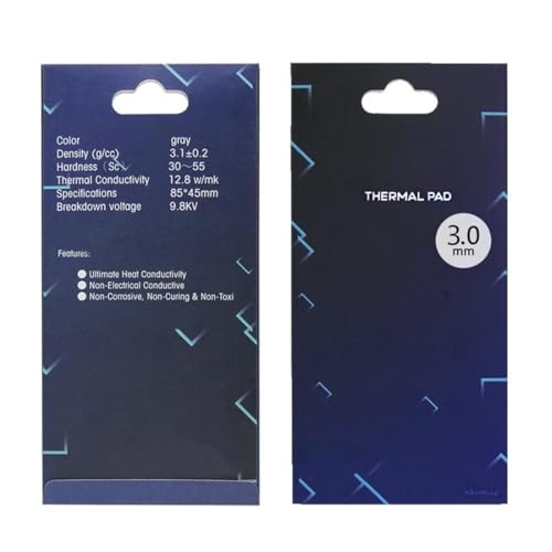 Wärmeleitpads 12,8 W/mK, 85x45x3mm, Silikon Thermal Pad für Kühlkörper/GPU/CPU/LED-Kühler Wärmeleitpads 12,8 W/mK, 85x45x3mm, Silikon Thermal Pad für Kühlkörper/GPU/CPU/LED-Kühler von nkomax