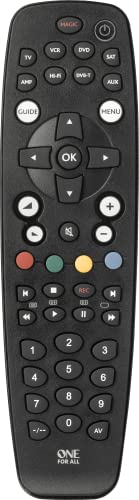 One For All OFA 8 Universal Fernbedienung TV - Steuerung von 8 Endgeräten - TV Set Top Box DVD Blu-Ray Aux und Audiogeräte – URC2981 von One for All