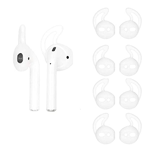 OneCut 5 Paar Silikon Ohrpolster Kompatibel mit AirPods 1&2 Kopfhörer, Anti-Drop-Ohrbügel für Ear-pods Schutz Headset,Anti-Rutsch Schutz (Transparent) von OneCut