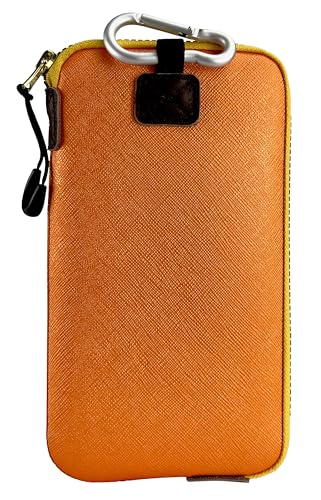 OneJoy Handyhülle Handyhülle Neopren Handytasche für iPhone 14 Pro Max, Google Pixel 7, Galaxy Z Fold 4 AJ10-1688 Orange 17cm x 9cm von OneJoy