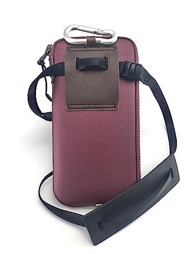 OneJoy Handytasche Größe L, Handytasche, wasserdichte Handytasche mit Schultergurt oder für Gürtel, 170 x 85 x 12 mm [Burgunderrot] von OneJoy