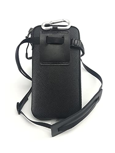 OneJoy Handytasche XL Größe, wasserdichte Handytasche Hülle mit Schultergurt oder Gürtel für Samsung S23 Ultra, Google Pixel 7 Pro, [ Schwarz ] von OneJoy