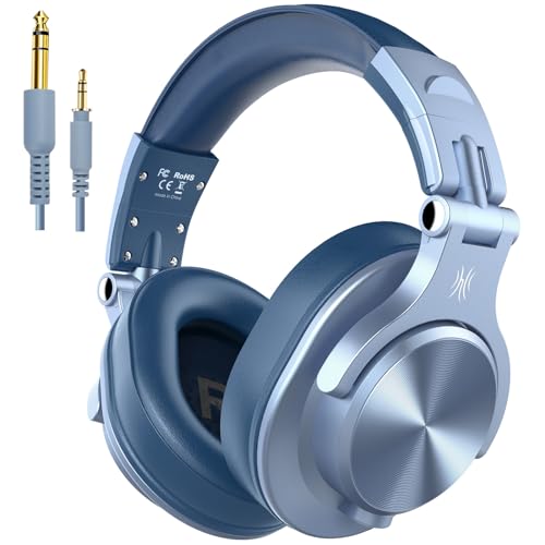 OneOdio Bluetooth Kopfhörer Over Ear, 72 Stdn HiFi Stereo Kopfhörer Kabellos, Wireless Headphones mit 6.35mm & 3.5mm Klinke für Studio DJ Handy PC AMP - Himmelblau von OneOdio