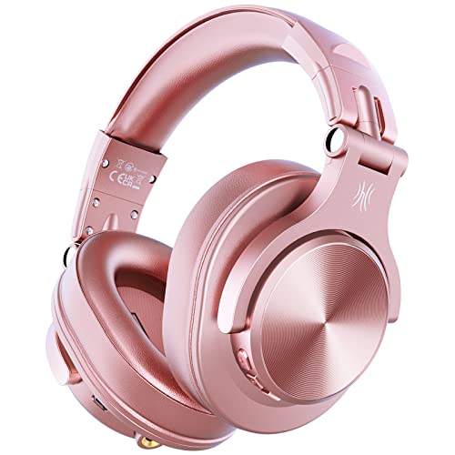 OneOdio Bluetooth Kopfhörer Over Ear, 72 Stdn HiFi Stereo Kopfhörer Kabellos, Wireless Headphones mit 6.35mm & 3.5mm Klinke für Studio DJ Handy PC AMP - Roségold von OneOdio