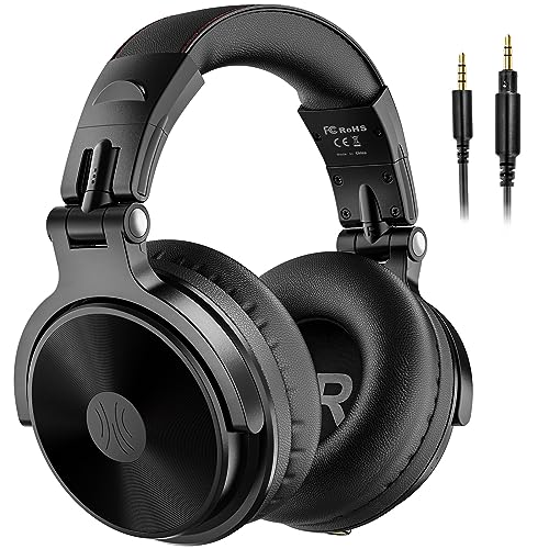 OneOdio Bluetooth Kopfhörer Over Ear,110 Std Spielzeit Kopfhörer Kabellos Bluetooth, HiFi Stereo, Eingebautes Mikrofon, Faltbares Wireless Headphones mit 50mm Treiber für Handy/Laptops/PC,Schwarz von OneOdio