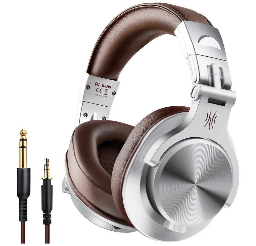 OneOdio OneOdio Fusion A70 DJ Over Ear Headset Bluetooth® Stereo Silber, Brau Kopfhörer von OneOdio