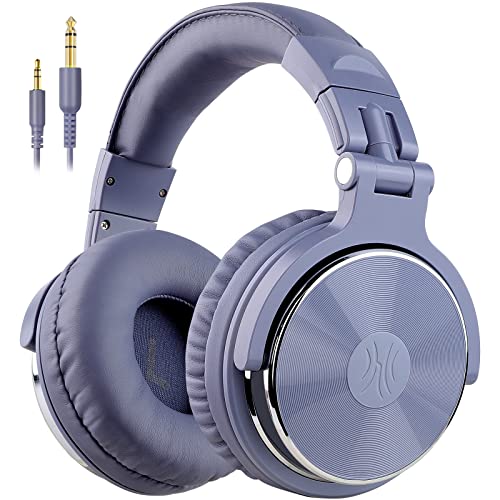 OneOdio Over Ear Kopfhörer mit Kabel, 50mm Treiber, Bassklang, 6.35 & 3.5mm Klinke, Share-Port, Geschlossene Studio Headphones für DJ, Podcast, Monitor, Handy, PC, MP3/4 (Pro-10 Blau) von OneOdio
