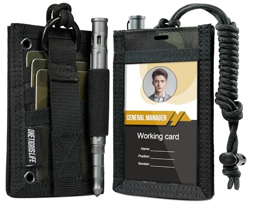 OneTigris 2 in 1 Taktischer Ausweishalter, 500D Cordura Nylon, MOLLE kompatibel, Ausweistasche mit Sichtfenster, 3 Kartenfächern & Stifthalter, Ideal für EDC, Outdoor, Sicherheitskräfte OneTigris 2 in 1 Taktischer Ausweishalter, 500D Cordura Nylon, MOLLE kompatibel, Ausweistasche mit Sichtfenster, 3 Kartenfächern & Stifthalter, Ideal für EDC, Outdoor, Sicherheitskräfte von OneTigris
