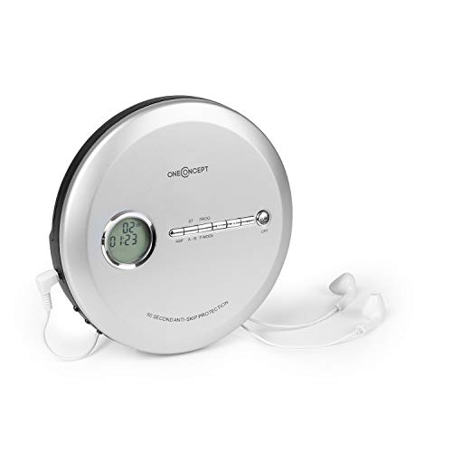 OneConcept CDC 100MP3 - Discman mit Netz- oder Batteriebetrieb, USB, Formate: CD, CD-R, CD-RW und MP3-CD, CD-Player, Bassverstärkung, Programmierfunktion, LCD-Anzeige, inkl., Silber OneConcept CDC 100MP3 - Discman mit Netz- oder Batteriebetrieb, USB, Formate: CD, CD-R, CD-RW und MP3-CD, CD-Player, Bassverstärkung, Programmierfunktion, LCD-Anzeige, inkl., Silber von Oneconcept