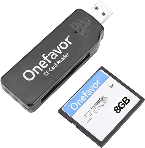 Onefavor CompactFlash-Kartenleser, Compact Flash CF-Speicherkarten-USB-Leser/-Schreiber (mit 8G CF-Karte) von Onefavor