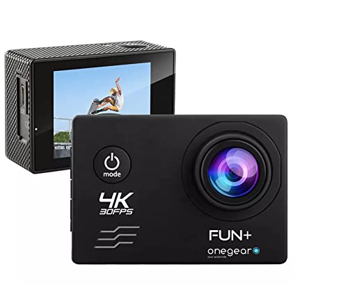 Onegearpro Fun+ 4 K 30 fps WiFi Action-Kamera mit Fernbedienung, 30 m Unterwasserkamera und Zubehör von ONEGEARPRO