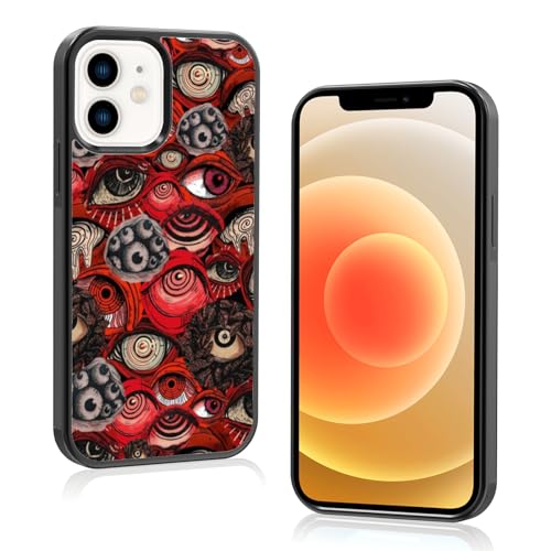 Cool Red Eye Handyhülle, Trippy Gruseliger Horror-Augapfel Partten Schutzhülle für iPhone 12/12 Pro, rutschfestes Design und Stoßdämpfung, Handyhülle für Teenager, Mädchen, Jungen, Frauen und Männer Cool Red Eye Handyhülle, Trippy Gruseliger Horror-Augapfel Partten Schutzhülle für iPhone 12/12 Pro, rutschfestes Design und Stoßdämpfung, Handyhülle für Teenager, Mädchen, Jungen, Frauen und Männer von Onemiliayears