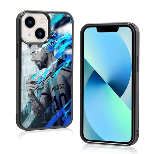 Coole Fußball-Handyhülle, kreatives Fußball, für iPhone 13 Mini, rutschfestes Muster-Design und Stoßdämpfung, weiches Silikagel, Rahmenunterstützung, schwarze Handyhülle für Teenager, Mädchen und Coole Fußball-Handyhülle, kreatives Fußball, für iPhone 13 Mini, rutschfestes Muster-Design und Stoßdämpfung, weiches Silikagel, Rahmenunterstützung, schwarze Handyhülle für Teenager, Mädchen und von Onemiliayears