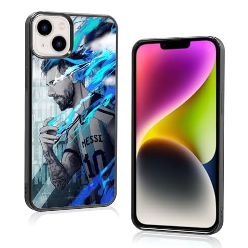 Coole Fußball-Handyhülle, kreatives Fußball, für iPhone 15 Plus, rutschfestes Muster-Design und Stoßdämpfung, weiches Silikagel, Rahmenunterstützung, schwarze Handyhülle für Teenager, Mädchen und Coole Fußball-Handyhülle, kreatives Fußball, für iPhone 15 Plus, rutschfestes Muster-Design und Stoßdämpfung, weiches Silikagel, Rahmenunterstützung, schwarze Handyhülle für Teenager, Mädchen und von Onemiliayears