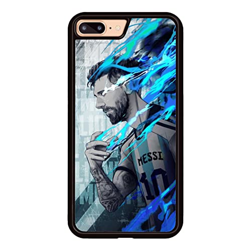 Coole Messi Fußball-Handyhülle, Fußball-iPhone 7Plus/8Plus Hülle, rutschfestes Muster-Design und Stoßdämpfung, weicher Silikagel-Rahmenunterstützung, Mädchen und Jungen, Damen und Herren Coole Messi Fußball-Handyhülle, Fußball-iPhone 7Plus/8Plus Hülle, rutschfestes Muster-Design und Stoßdämpfung, weicher Silikagel-Rahmenunterstützung, Mädchen und Jungen, Damen und Herren von Onemiliayears