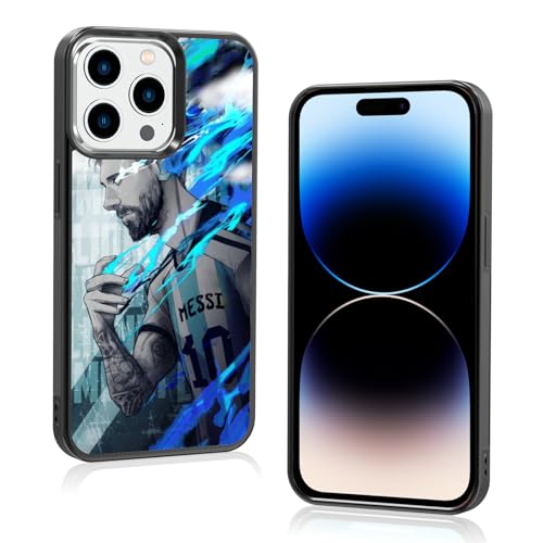 Coole Fußball-Handyhülle, kreatives Fußball, für iPhone 15 Pro, rutschfestes Muster-Design und Stoßdämpfung, weiches Silikagel, Rahmenunterstützung, schwarze Handyhülle für Teenager, Mädchen und Coole Fußball-Handyhülle, kreatives Fußball, für iPhone 15 Pro, rutschfestes Muster-Design und Stoßdämpfung, weiches Silikagel, Rahmenunterstützung, schwarze Handyhülle für Teenager, Mädchen und von Onemiliayears