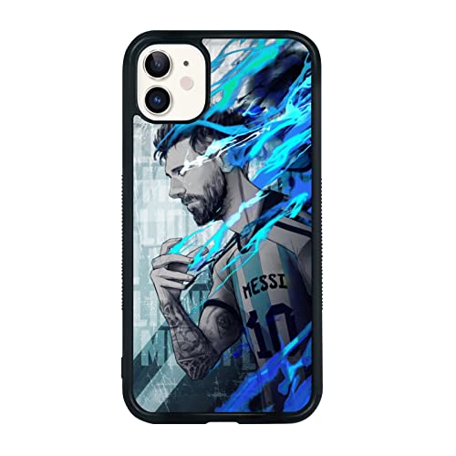 Onemiliayears Cool Messi Fußball-Handyhülle, Kreative Fußball iPhone 11 Hülle, Weiche Silikagel Rahmen Unterstützung Schwarz Handyhülle für Teenager Mädchen und Jungen, Damen und Herren Onemiliayears Cool Messi Fußball-Handyhülle, Kreative Fußball iPhone 11 Hülle, Weiche Silikagel Rahmen Unterstützung Schwarz Handyhülle für Teenager Mädchen und Jungen, Damen und Herren von Onemiliayears