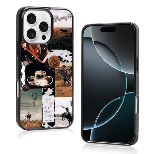 Onemiliayears Coole Cowboy-Cowgirl-Pferd-Handyhülle, Hippie-Western-Schutzhülle für iPhone 16 Pro, rutschfestes Design und Stoßdämpfung, Handyhülle für Teenager, Mädchen, Jungen, Frauen und Männer (16 Onemiliayears Coole Cowboy-Cowgirl-Pferd-Handyhülle, Hippie-Western-Schutzhülle für iPhone 16 Pro, rutschfestes Design und Stoßdämpfung, Handyhülle für Teenager, Mädchen, Jungen, Frauen und Männer (16 von Onemiliayears
