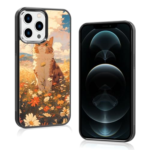 Onemiliayears Niedliche orangefarbene Katzen-Handyhülle, Kawaii-Katzen-Blumenmuster, iPhone 12 Pro Max, rutschfestes Design und Stoßdämpfung, Handyhülle für Teenager, Mädchen, Jungen, Frauen und Onemiliayears Niedliche orangefarbene Katzen-Handyhülle, Kawaii-Katzen-Blumenmuster, iPhone 12 Pro Max, rutschfestes Design und Stoßdämpfung, Handyhülle für Teenager, Mädchen, Jungen, Frauen und von Onemiliayears