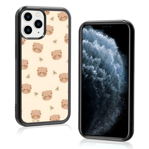 Onemiliayears Schutzhülle für iPhone 11 Pro, Motiv: Kawaii-Cartoon, Braun, ästhetisch, kompatibel mit iPhone 11 Pro, für Damen und Mädchen (iPhone 11 Pro) von Onemiliayears