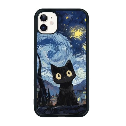 Onemiliayears Schutzhülle für iPhone 11 mit niedlichem Katzenmotiv, rutschfestes Design und Stoßdämpfung, Handyhülle für Teenager, Mädchen, Jungen, Frauen und Männer (iPhone - 11) von Onemiliayears