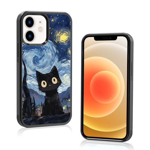 Onemiliayears Schutzhülle für iPhone 12 Mini mit niedlichem Katzenmuster, süßes Katzenmuster, rutschfestes Design und Stoßdämpfung, Handyhülle für Teenager, Mädchen, Jungen, Frauen und Männer (iPhone Onemiliayears Schutzhülle für iPhone 12 Mini mit niedlichem Katzenmuster, süßes Katzenmuster, rutschfestes Design und Stoßdämpfung, Handyhülle für Teenager, Mädchen, Jungen, Frauen und Männer (iPhone von Onemiliayears