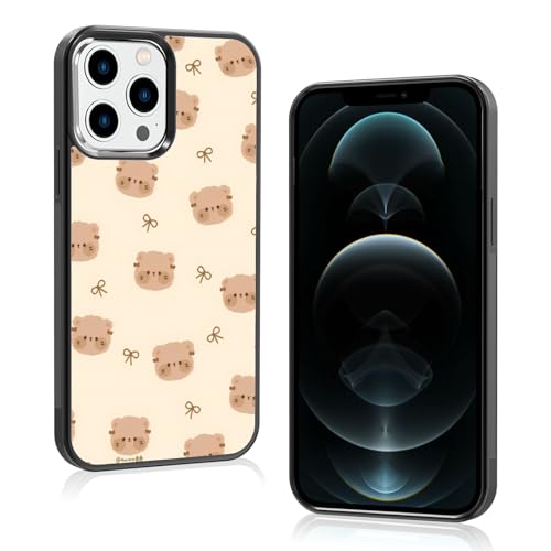 Onemiliayears Schutzhülle für iPhone 12 Pro Max, Motiv: Kawaii-Cartoon, Braun, ästhetisch, kompatibel mit iPhone 12 Pro Max, Hülle für Damen und Mädchen (iPhone 12Pm) von Onemiliayears