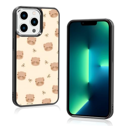 Onemiliayears Schutzhülle für iPhone 13 Pro, Motiv: Kawaii-Cartoon, Braun, ästhetisch, kompatibel mit iPhone 13 Pro, für Damen und Mädchen (iPhone 13 Pro) von Onemiliayears