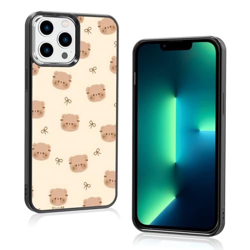 Onemiliayears Schutzhülle für iPhone 13 Pro Max, Motiv: Kawaii-Cartoon, Braun, ästhetisch, kompatibel mit iPhone 13 Pro Max, Schutzhülle für Damen und Mädchen (iPhone 13PM) von Onemiliayears
