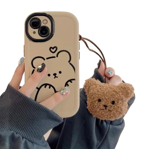 Onemiliayears Schutzhülle mit niedlichem braunem Teddybär-Muster, mit Kawaii-3D-Cartoon-Bär-Behang, für iPhone 12 Pro Max, rutschfestes Design, Handyhülle für Teenager, Mädchen, Jungen, Frauen und Onemiliayears Schutzhülle mit niedlichem braunem Teddybär-Muster, mit Kawaii-3D-Cartoon-Bär-Behang, für iPhone 12 Pro Max, rutschfestes Design, Handyhülle für Teenager, Mädchen, Jungen, Frauen und von Onemiliayears