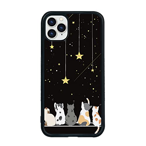 Schwarze süße Katze iPhone 11 Pro Max Hülle – 6,5 Zoll niedliche Katze iPhone-Hülle, rutschfestes Muster und Stoßdämpfung, weicher Silikagel-Rahmen, schwarze Handyhülle für Teenager-Mädchen und Schwarze süße Katze iPhone 11 Pro Max Hülle – 6,5 Zoll niedliche Katze iPhone-Hülle, rutschfestes Muster und Stoßdämpfung, weicher Silikagel-Rahmen, schwarze Handyhülle für Teenager-Mädchen und von Onemiliayears