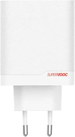 OnePlus 120W Dual Ports SuperVooc Adapter + Cable (Type-C + Type-A) - White von Oneplus