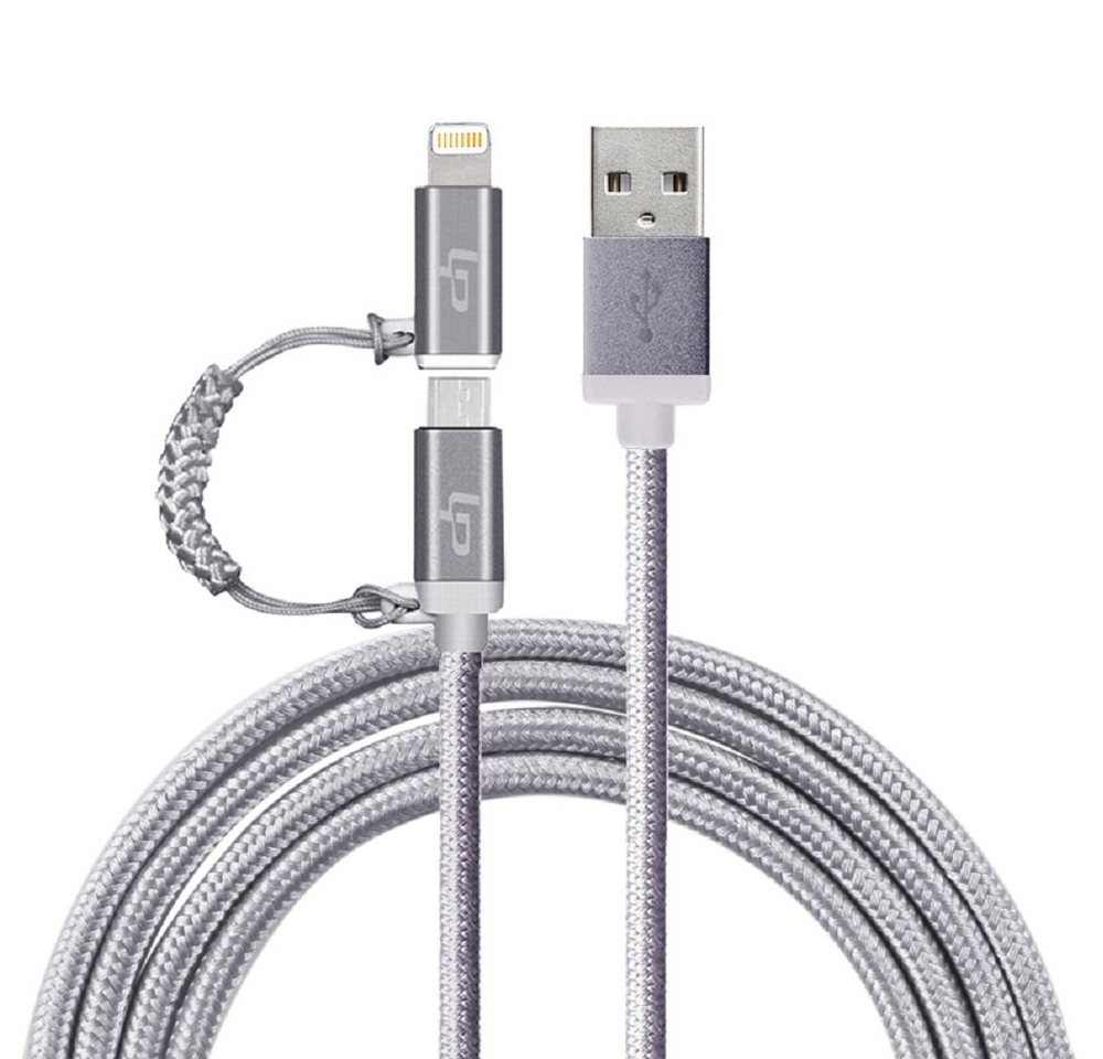 Onestyle 2in1 Daten-Ladekabel Lieferumfang: 2 Stück Smartphone-Kabel, Lightning und Micro-USB, 2in1 Kabel Lightning und Micro-USB von Onestyle