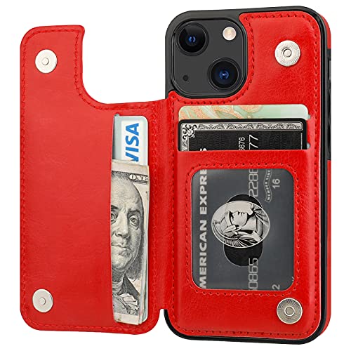 ONETOP Kompatibel mit iPhone 13 Mini, Brieftaschen-Schutzhülle mit Kartenhalter, PU-Leder, Ständer, Kartenfächer, doppelter Magnetverschluss und langlebige, stoßfeste Abdeckung, 13,7 cm (5,4 Zoll), ONETOP Kompatibel mit iPhone 13 Mini, Brieftaschen-Schutzhülle mit Kartenhalter, PU-Leder, Ständer, Kartenfächer, doppelter Magnetverschluss und langlebige, stoßfeste Abdeckung, 13,7 cm (5,4 Zoll), von Onetop