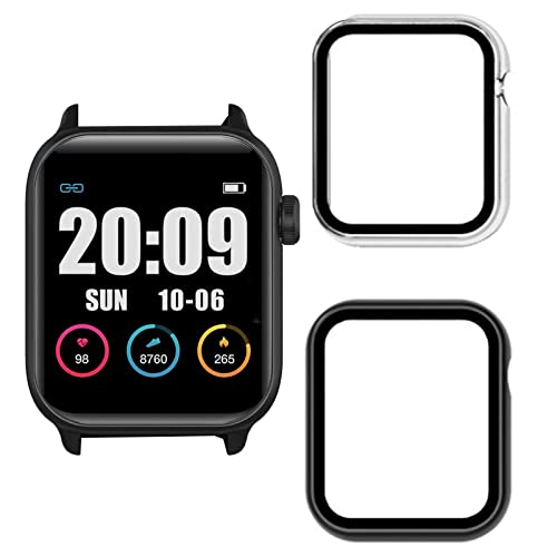 Onetuo Schutzhülle für XPLORA XMOVE Smartwatch, Hard PC hülle mit Glas Displayschutz kompatibel mit XPLORA XMOVE Smartwatch (Schwarz+transparent) von Blueshaweu