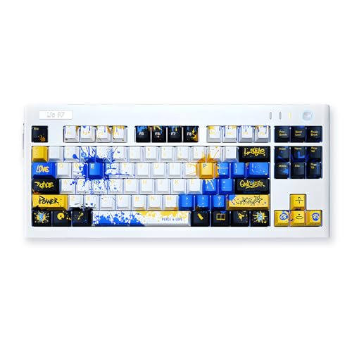 Onewin PBT-Tastenkappen, Sublimationsdruck, 60, 65, 75, 100 %, benutzerdefinierte Tastenkappen, OEM-Profil, 134/152 Tasten-Set, verschleißfest, buntes Design für Cherry Gateron MX Switche Tastatur Onewin PBT-Tastenkappen, Sublimationsdruck, 60, 65, 75, 100 %, benutzerdefinierte Tastenkappen, OEM-Profil, 134/152 Tasten-Set, verschleißfest, buntes Design für Cherry Gateron MX Switche Tastatur von Onewin