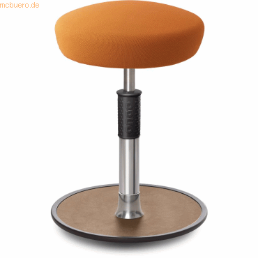 Ongo Sitz- Stehhocker Free Regular Hutsitz Gestrick Orange chrom /Natu von Ongo
