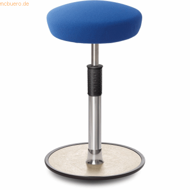 Ongo Sitz- Stehhocker Free Tall Hutsitz Gestrick blau chrom /cremeweiß von Ongo