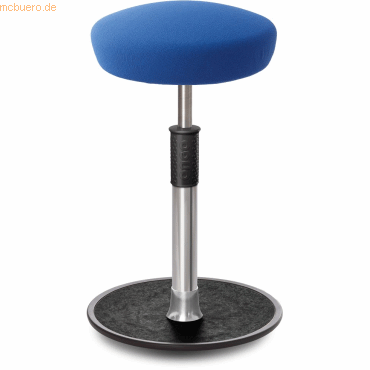 Ongo Sitz- Stehhocker Free Tall Hutsitz Gestrick blau chrom /schwarz von Ongo