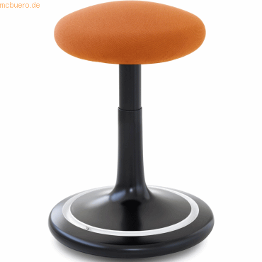 Ongo Sitz- und Stehhocker Classic tall 55-77cm Gestrick schwarz/orange von Ongo