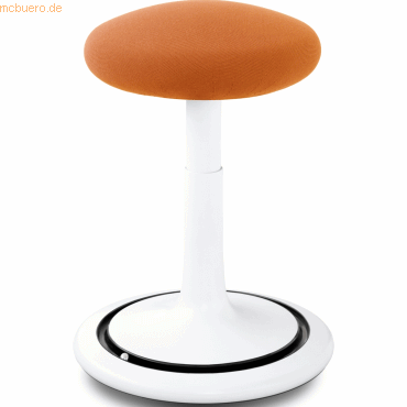 Ongo Sitz- und Stehhocker Classic tall 55-77cm Gestrick weiß/orange/sc von Ongo