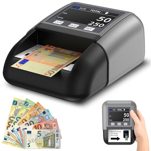 Onherm Geldscheinprüfer UV/MG/IR, Geldzählmaschine für Scheine mit Batterie, Banknotenprüfer mit 7 Fälschungsprüfungen für Falsche EUR, USD, GBP, GOD, RUB, AED, Einzelnoteinzug Onherm Geldscheinprüfer UV/MG/IR, Geldzählmaschine für Scheine mit Batterie, Banknotenprüfer mit 7 Fälschungsprüfungen für Falsche EUR, USD, GBP, GOD, RUB, AED, Einzelnoteinzug von Onherm