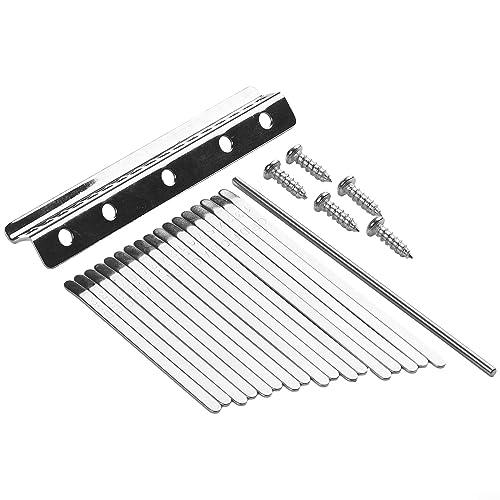 Oniissy 17 Tasten Kalimba DIY Ersatzteile Mit Tasten Brücke Tuning Zubehör Daumen Klavier mit Steg Sattel Kalimba DIY Teile Kit von Oniissy