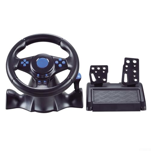 Oniissy 7-in-1-USB-Auto-Lenkrad für Multi-Plattform-Gaming, Schalter für PS3, PC, Xbox, 360, PS4, PS2, Spiel-Lenkrad, vibrierendes Lenkrad (4-in-1) von Oniissy