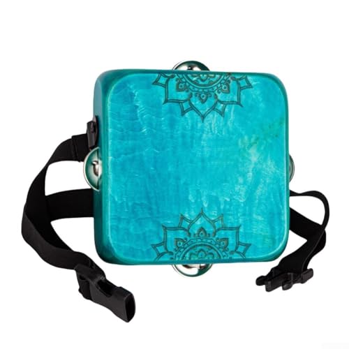 Oniissy Reisebereites Cajon-Trommel-Set, Birken- und Sapeli-Körper, Gitarrensaiten, verbesserter Sound, Zedernholzdecke mit Basketballkörnung, inklusive Tragetasche (blau) von Oniissy