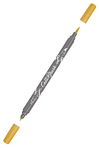 ONLINE Calli.Brush Pen mit Double-Tip, Pinsel- und Kalligraphie-Spitze, Handlettering Brush-Pens in verschiedenen Farben, bunte Bullet-Journal Stifte für Kalligrafie, Aquarell, Farbe: Curry von Online